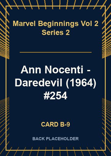 Ann Nocenti - Daredevil (1964) #254 back card image