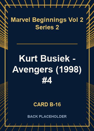 Kurt Busiek - Avengers (1998) #4 back card image