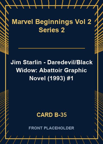 Jim Starlin - Daredevil/Black Widow: Abattoir Graphic Novel (1993) #1 card thumbnail