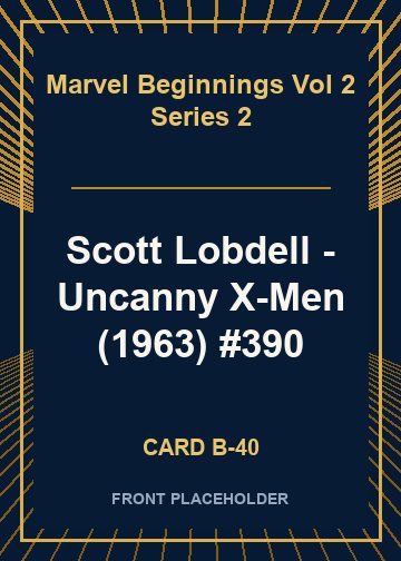 Scott Lobdell - Uncanny X-Men (1963) #390 card thumbnail