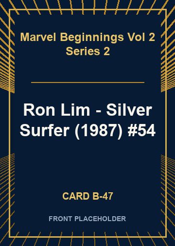 Ron Lim - Silver Surfer (1987) #54 front card image