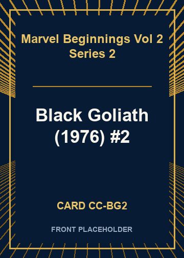 Black Goliath (1976) #2 card thumbnail