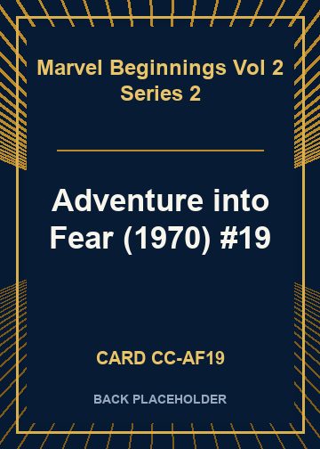 Adventure into Fear (1970) #19 back card image