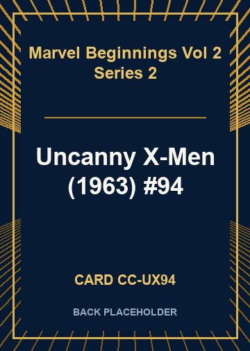 Uncanny X-Men (1963) #94 back card image