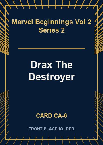 Drax The Destroyer card thumbnail