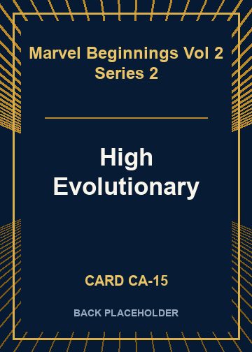 High Evolutionary back card image