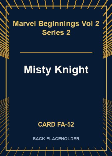 Misty Knight back card image