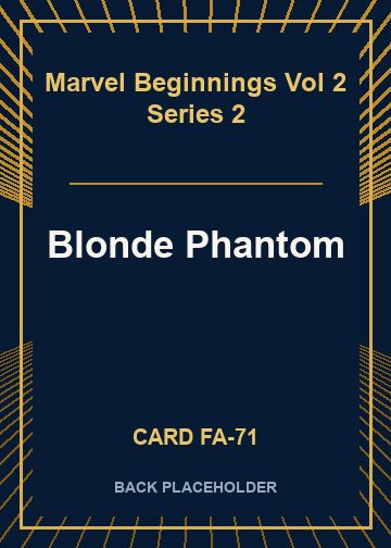 Blonde Phantom back card image