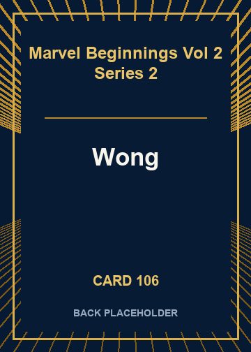 Wong back card image