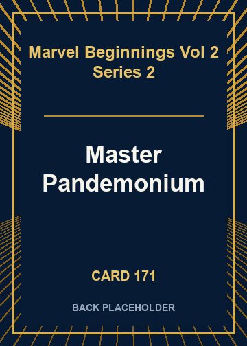 Master Pandemonium back card image