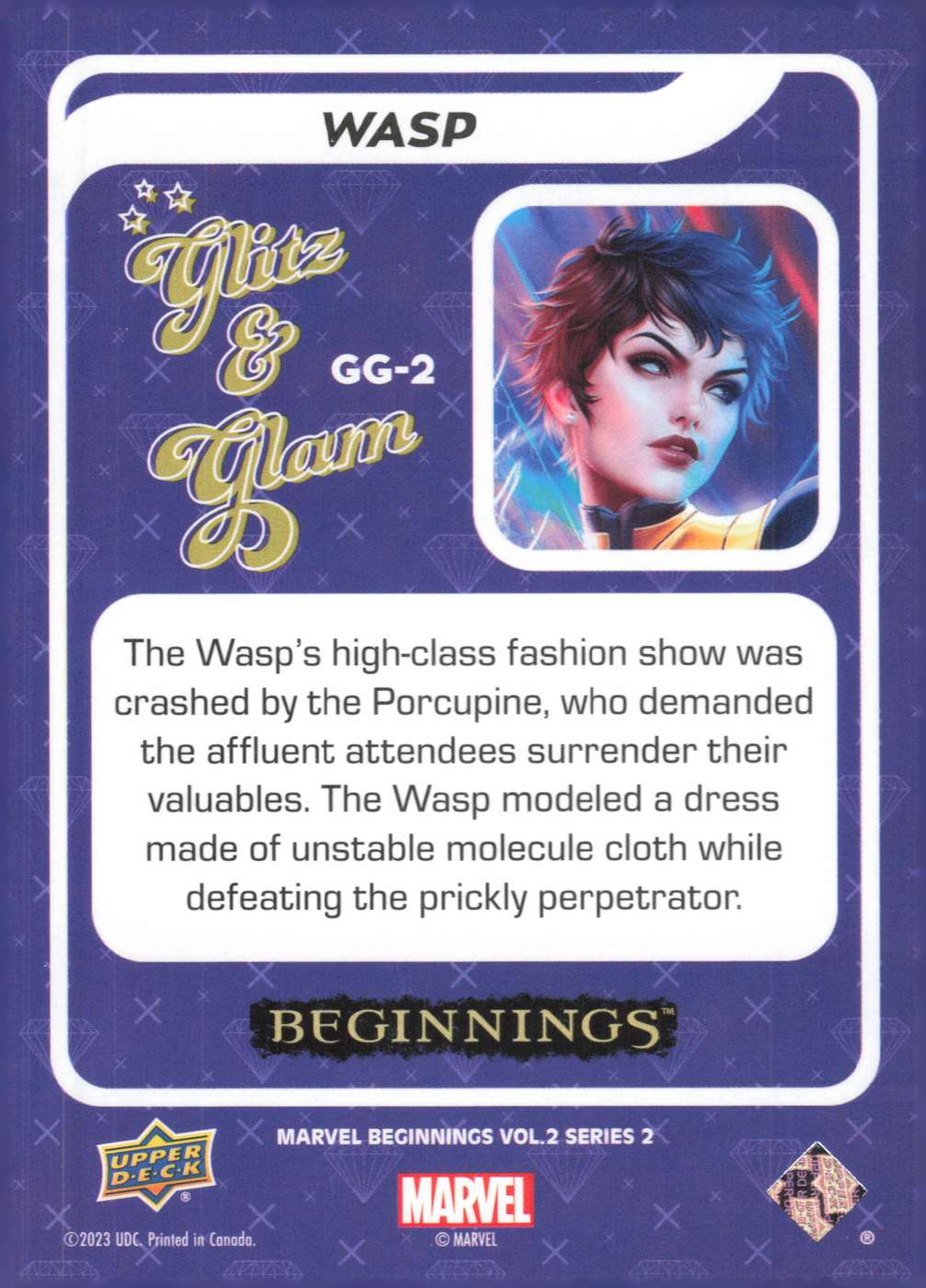 Wasp back card image