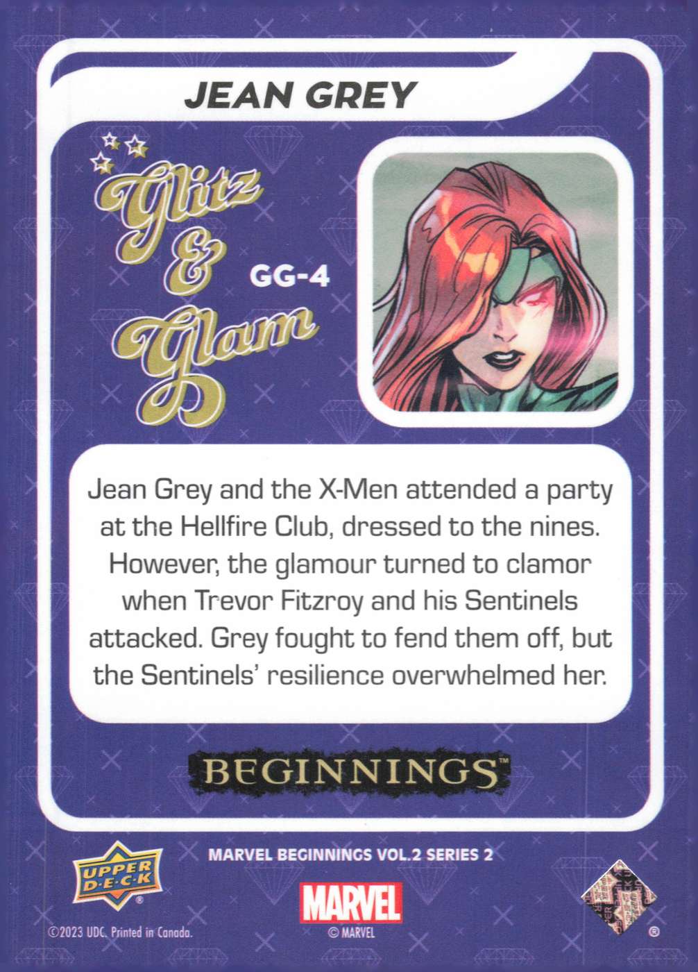 Jean Grey back card image