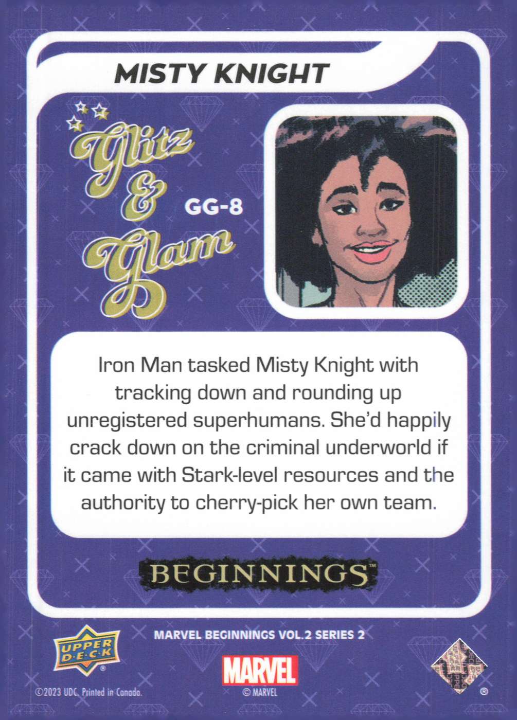 Misty Knight back card image