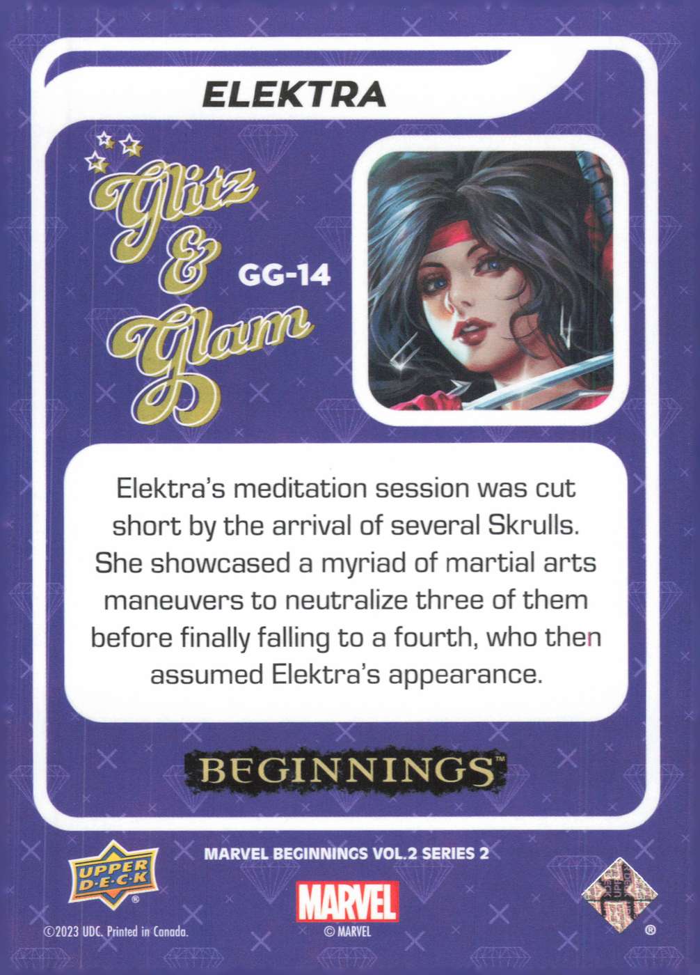Elektra back card image