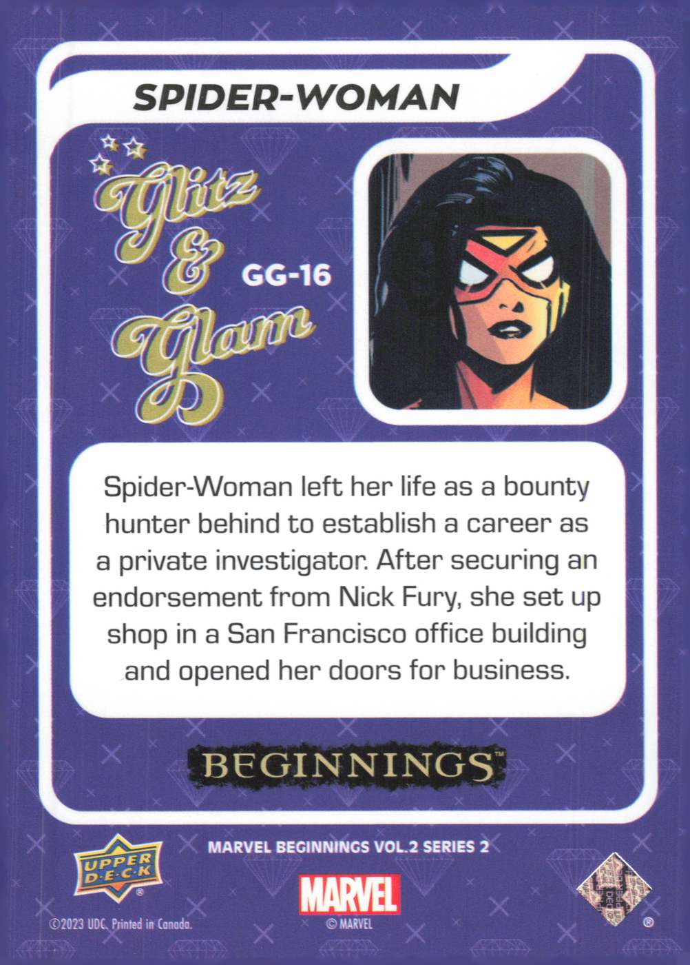 Spider-Woman back card image