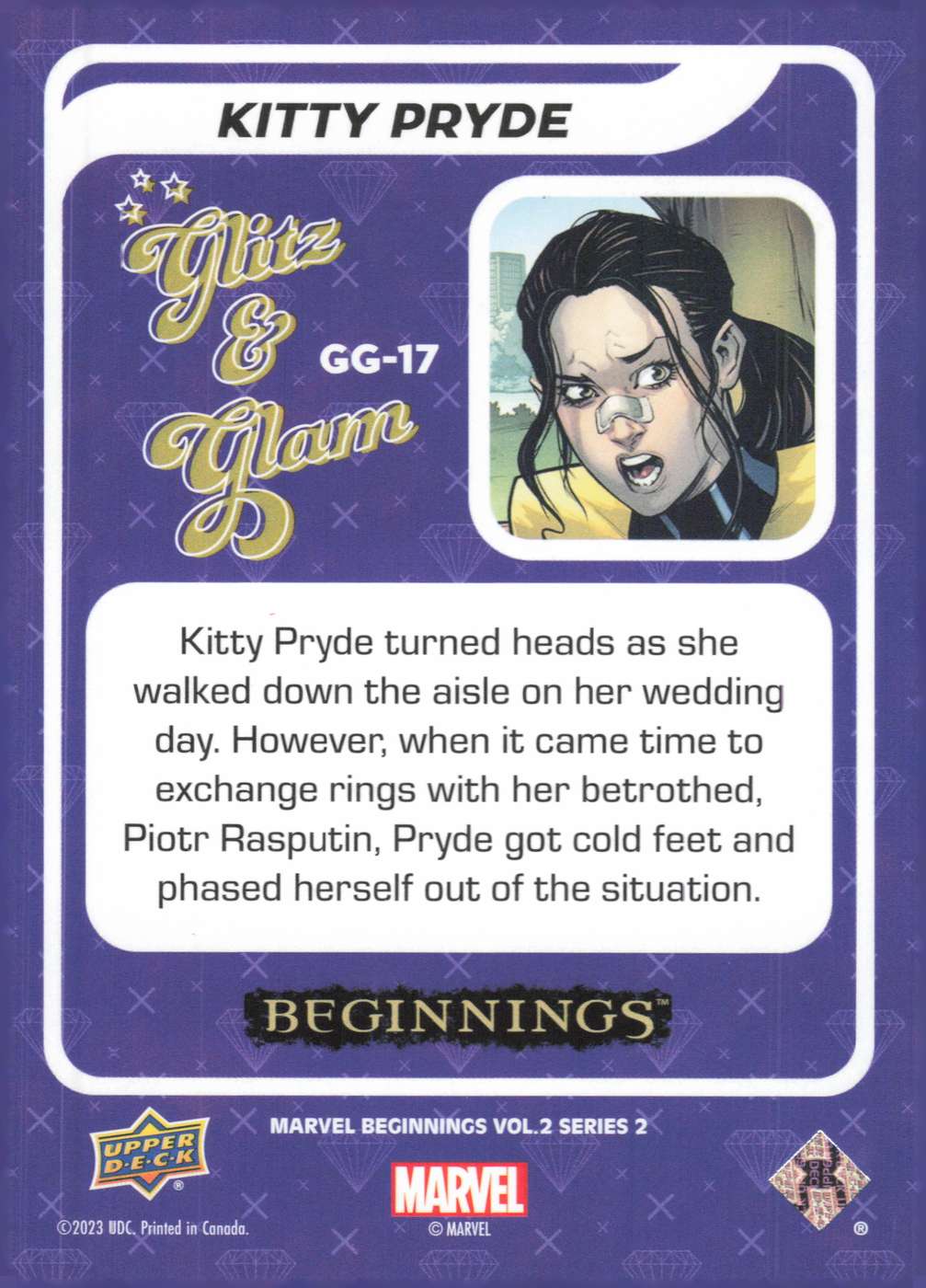 Kitty Pryde back card image