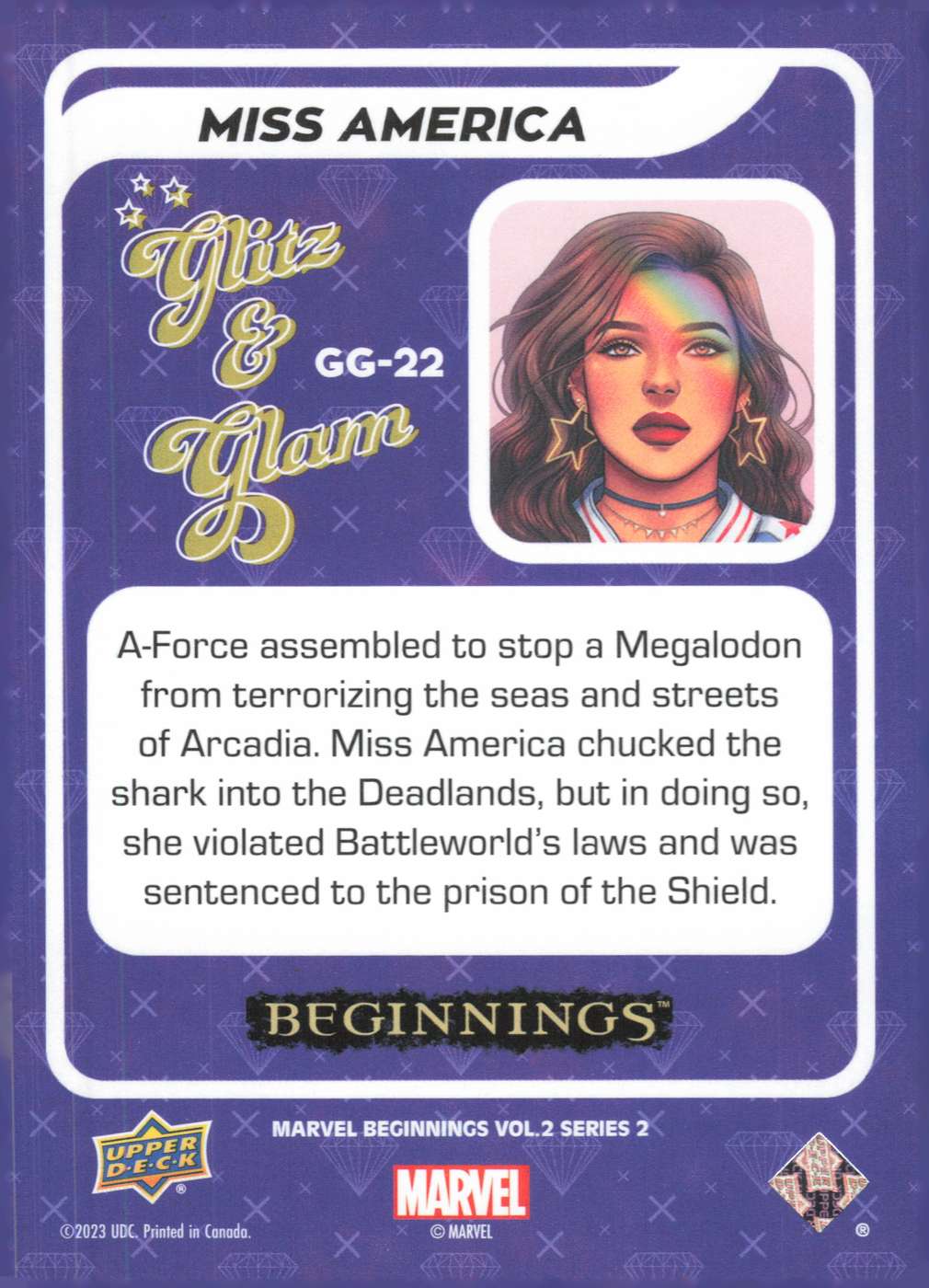 Miss America back card image