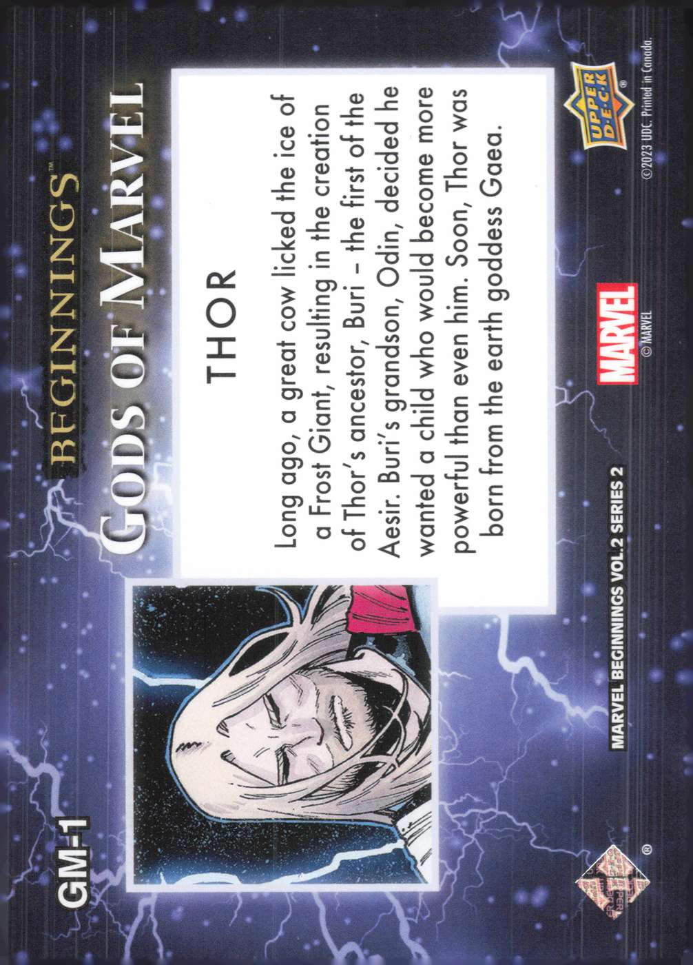 Thor back card image