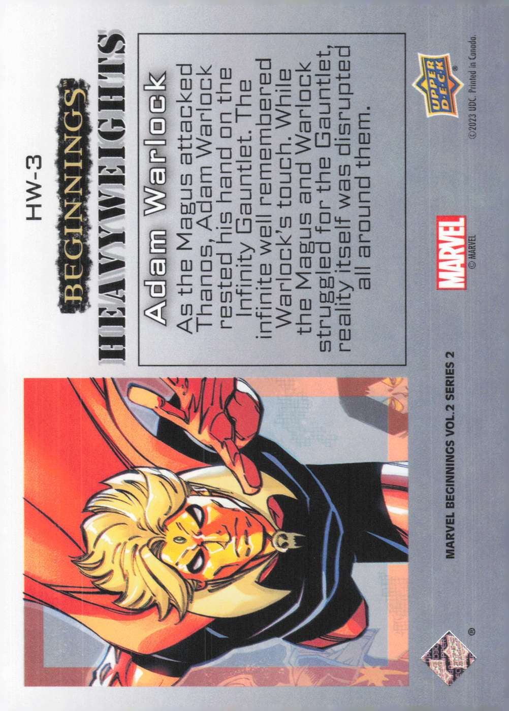 Adam Warlock back card image