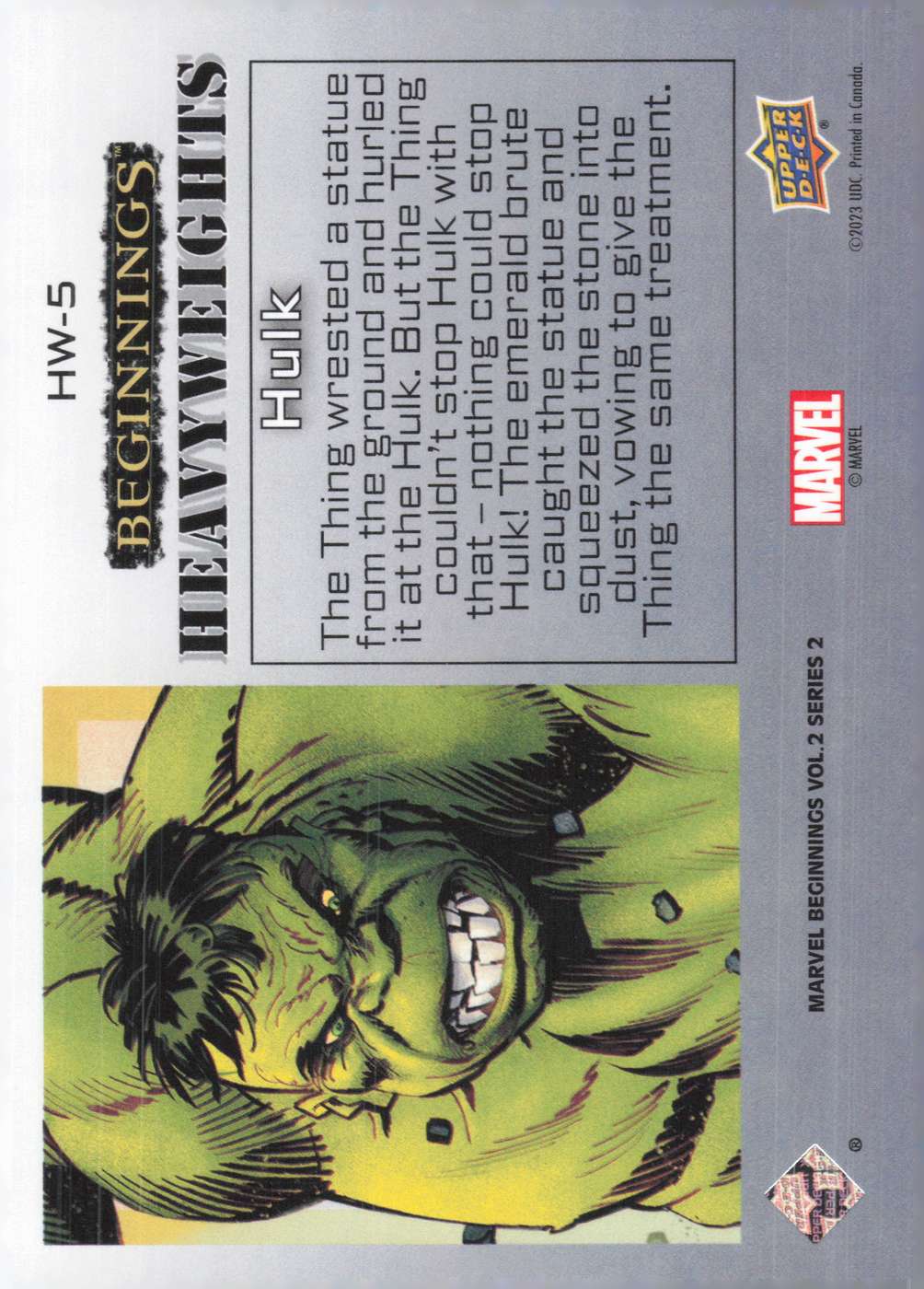 Hulk back card image