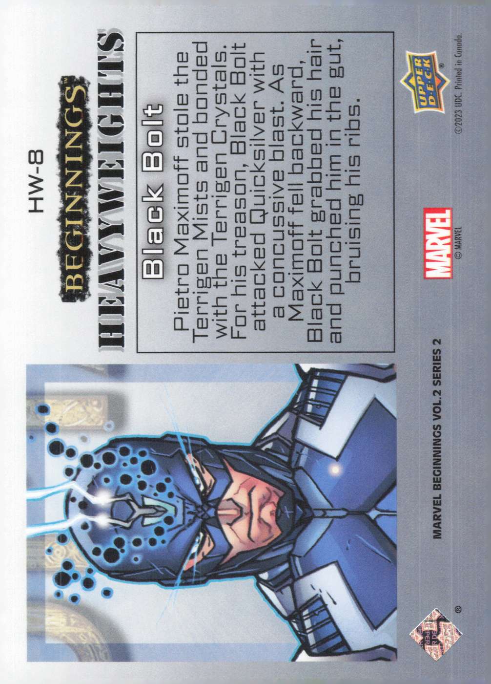 Black Bolt back card image