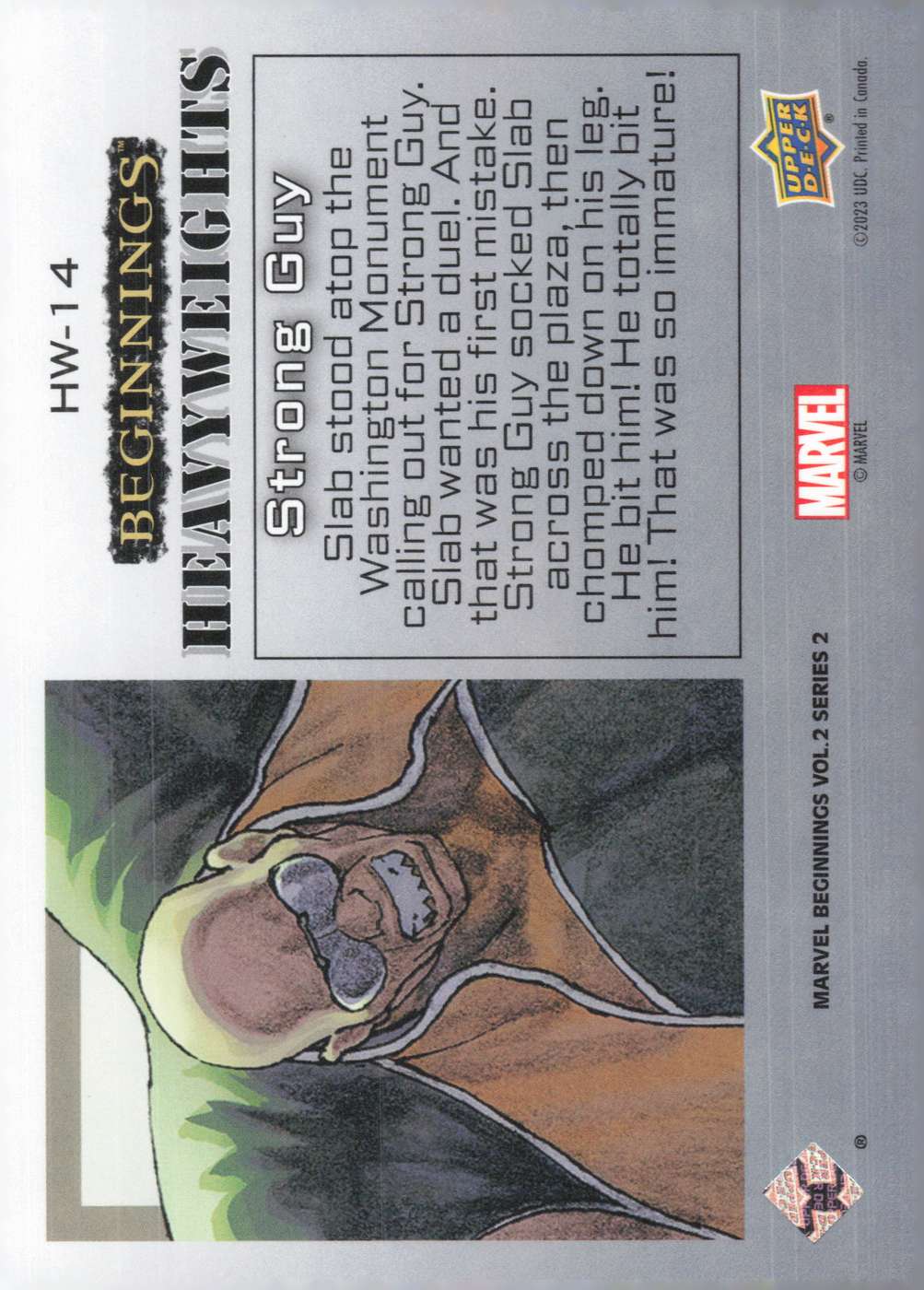 Strong Guy back card image