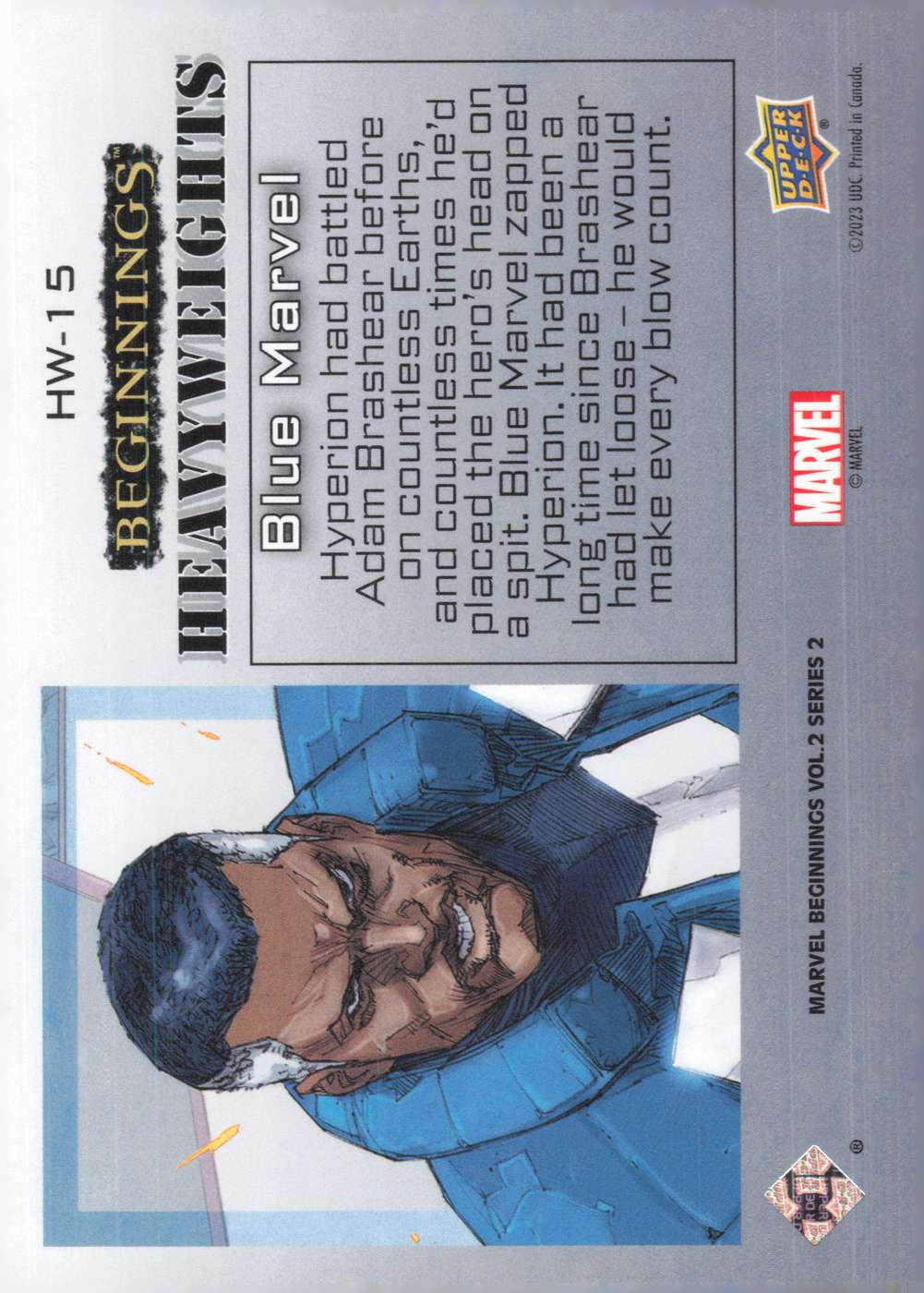 Blue Marvel back card image