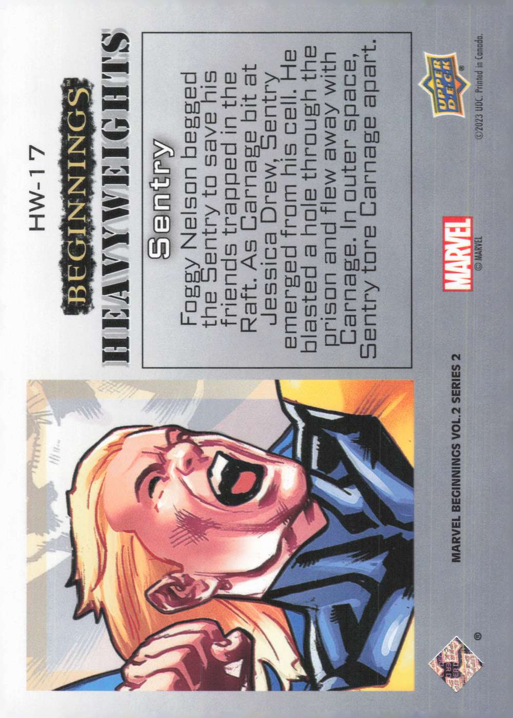 Sentry back card image