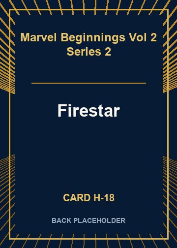 Firestar back card image