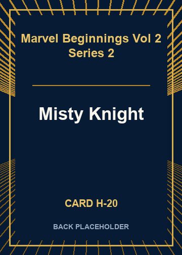 Misty Knight back card image