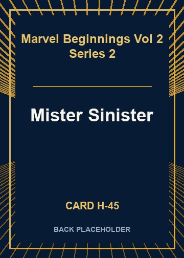 Mister Sinister back card image