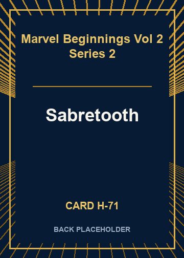 Sabretooth back card image