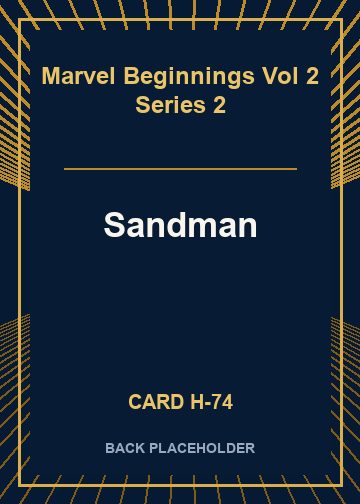 Sandman back card image