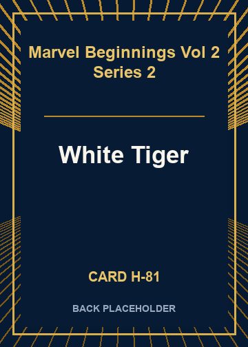 White Tiger back card image