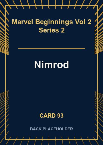 Nimrod back card image