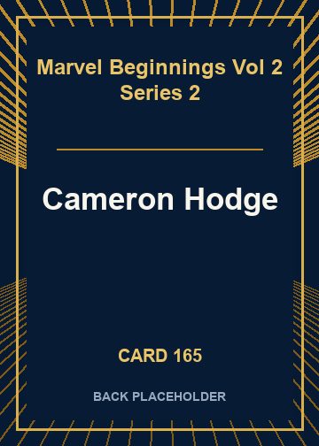 Cameron Hodge back card image