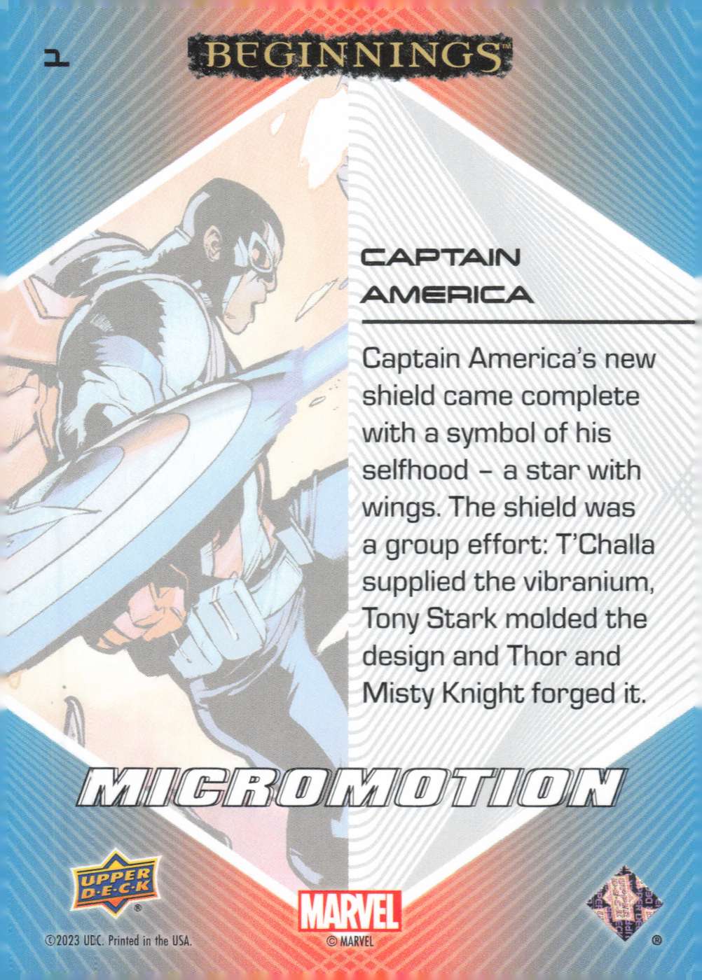 Captain America back card image