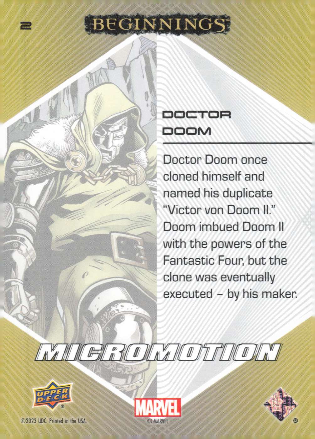 Doctor Doom back card image