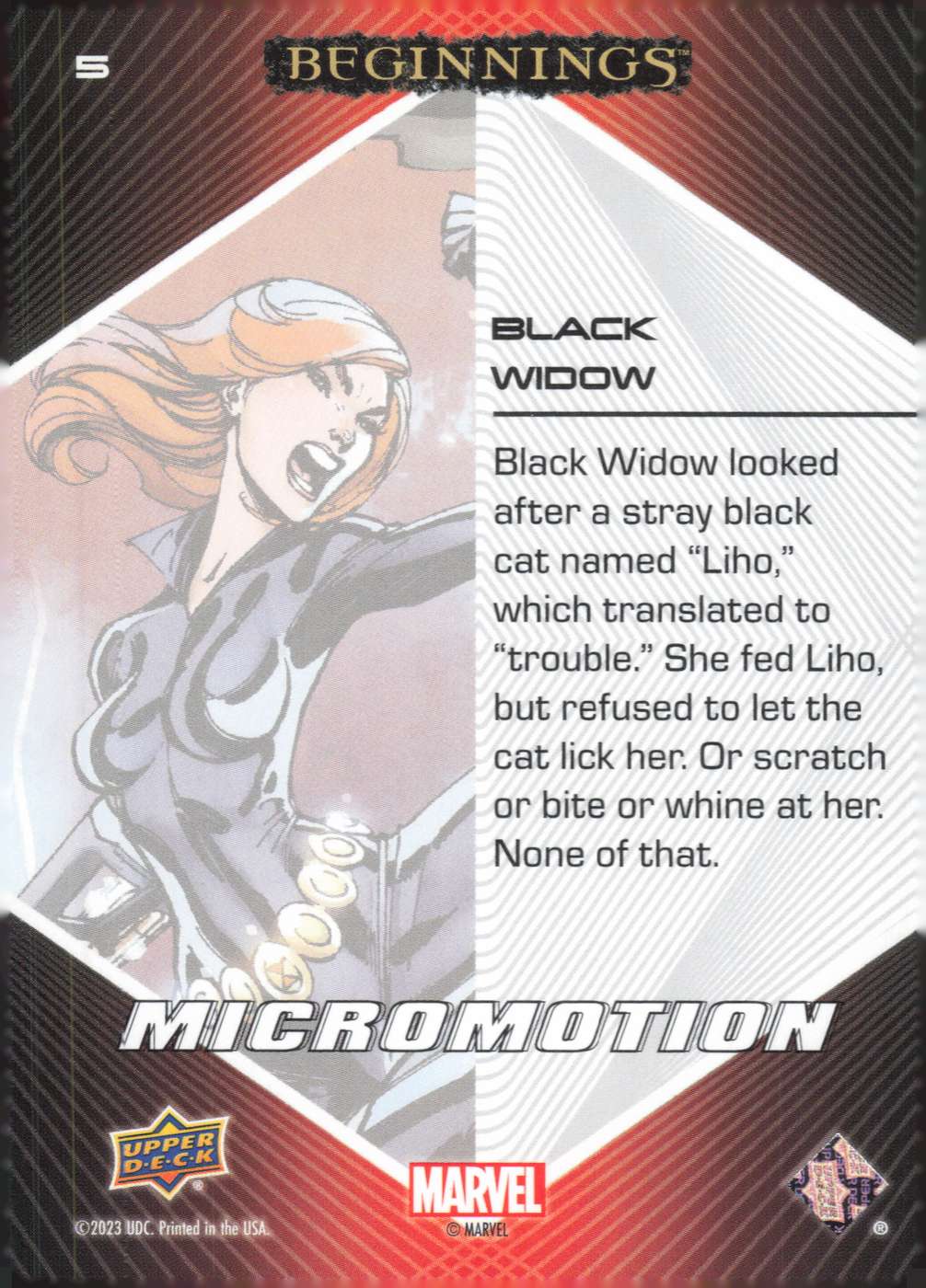 Black Widow back card image