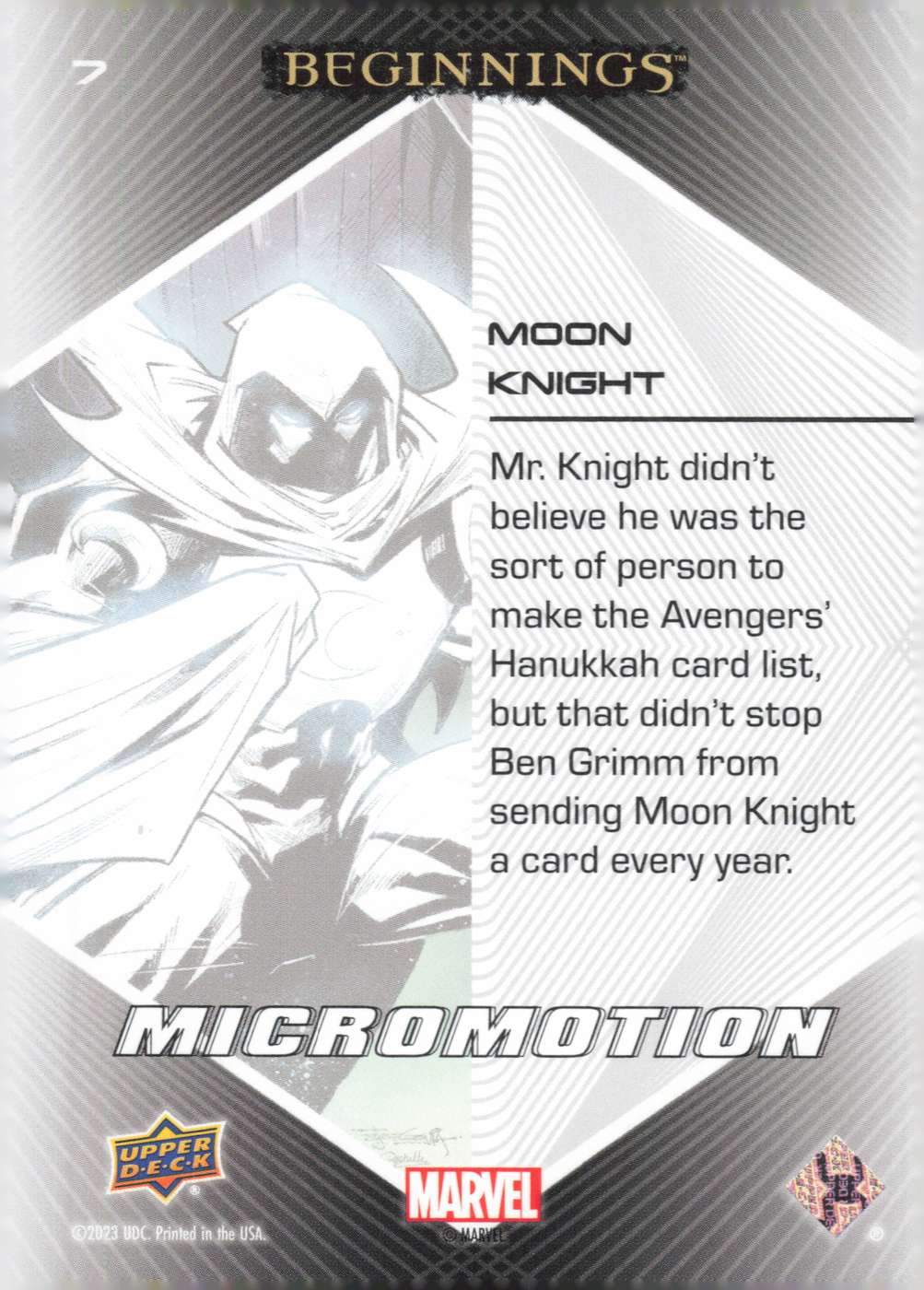 Moon Knight back card image