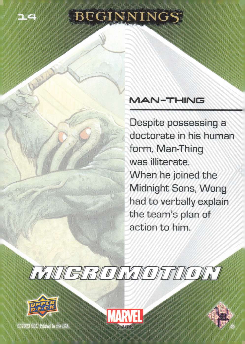 Man-Thing back card image