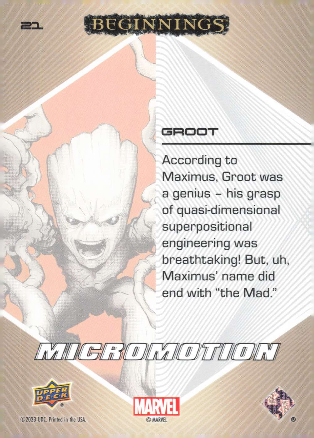 Groot back card image
