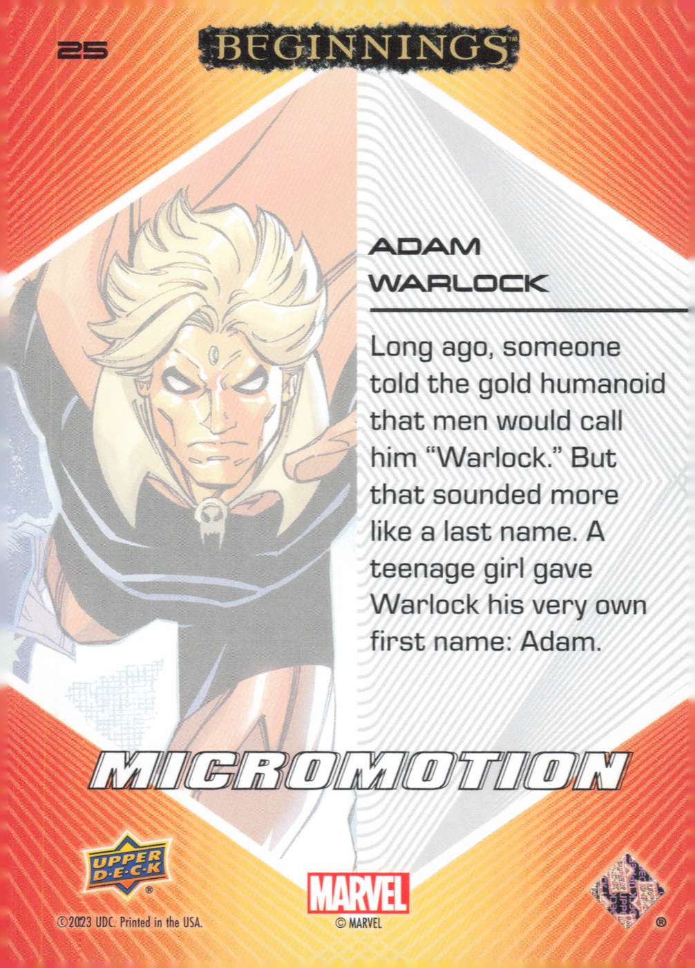 Adam Warlock back card image