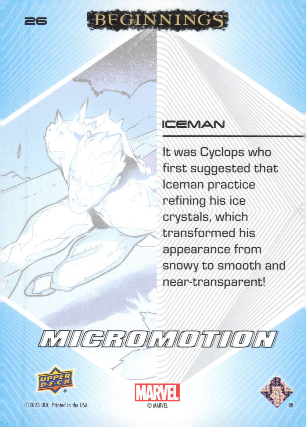 Iceman back card image