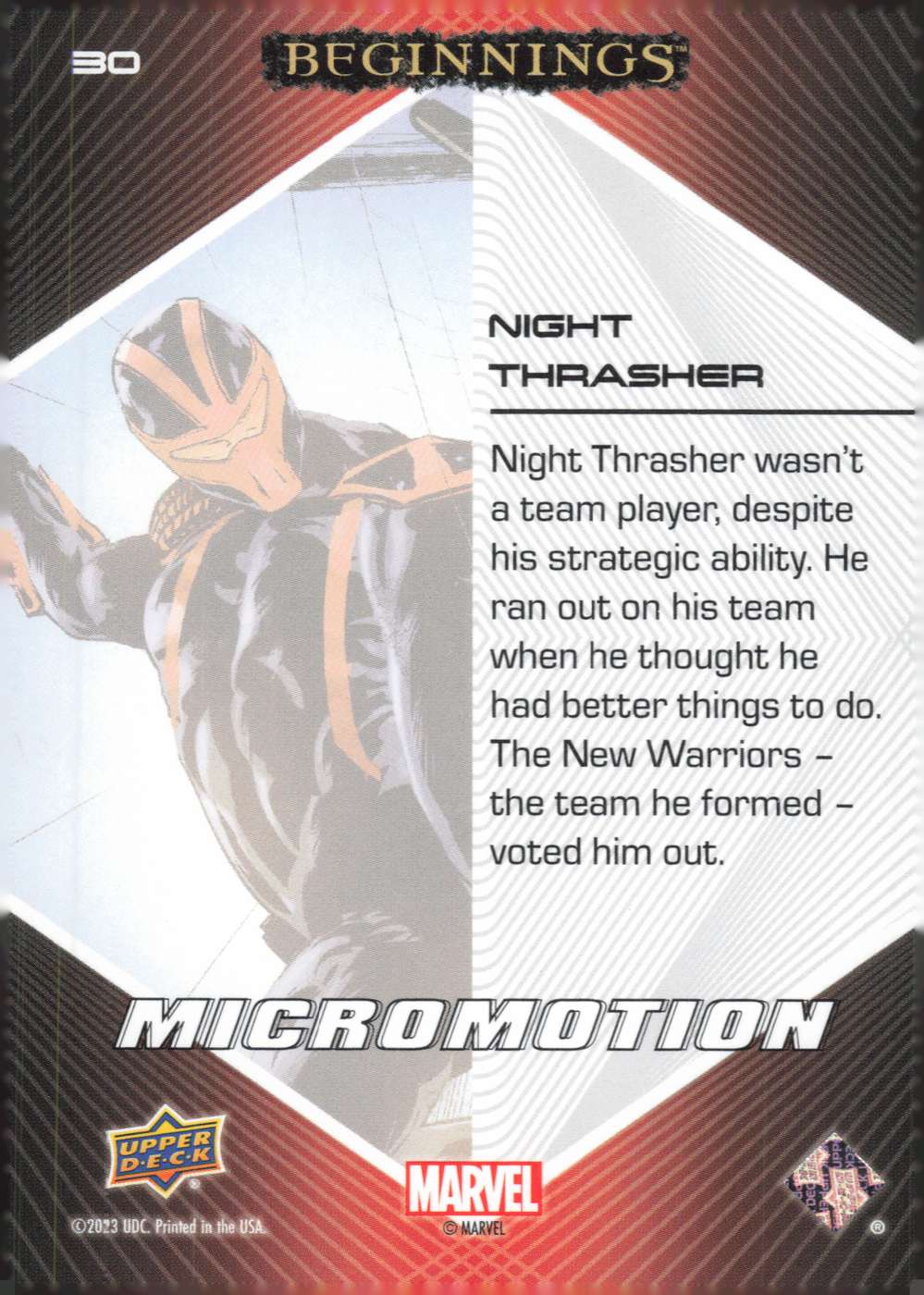 Night Thrasher back card image