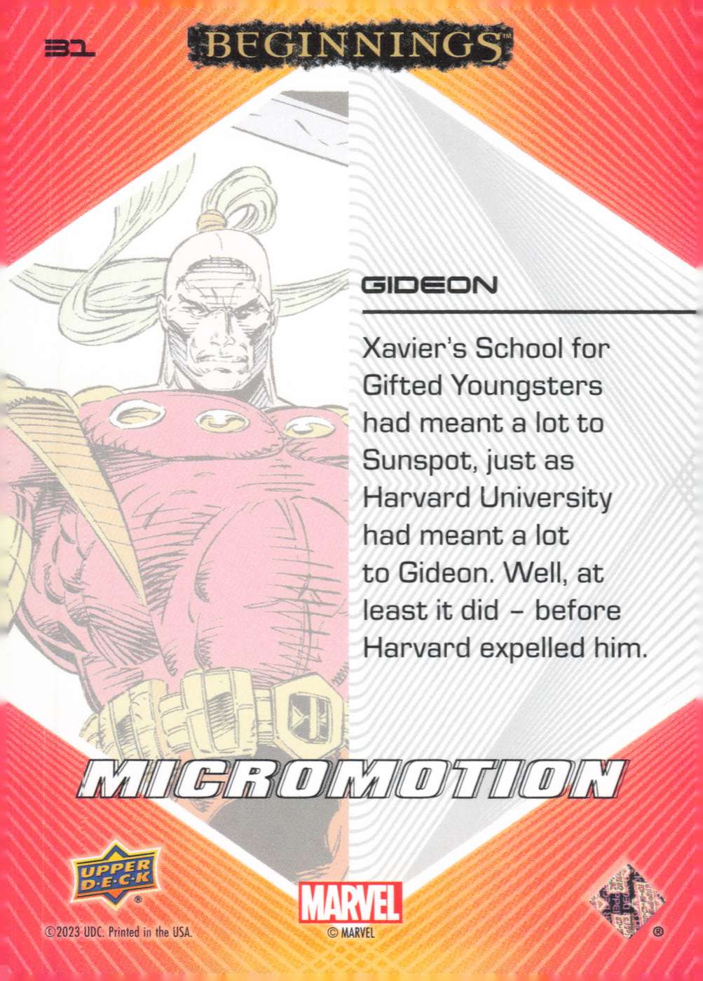 Gideon back card image