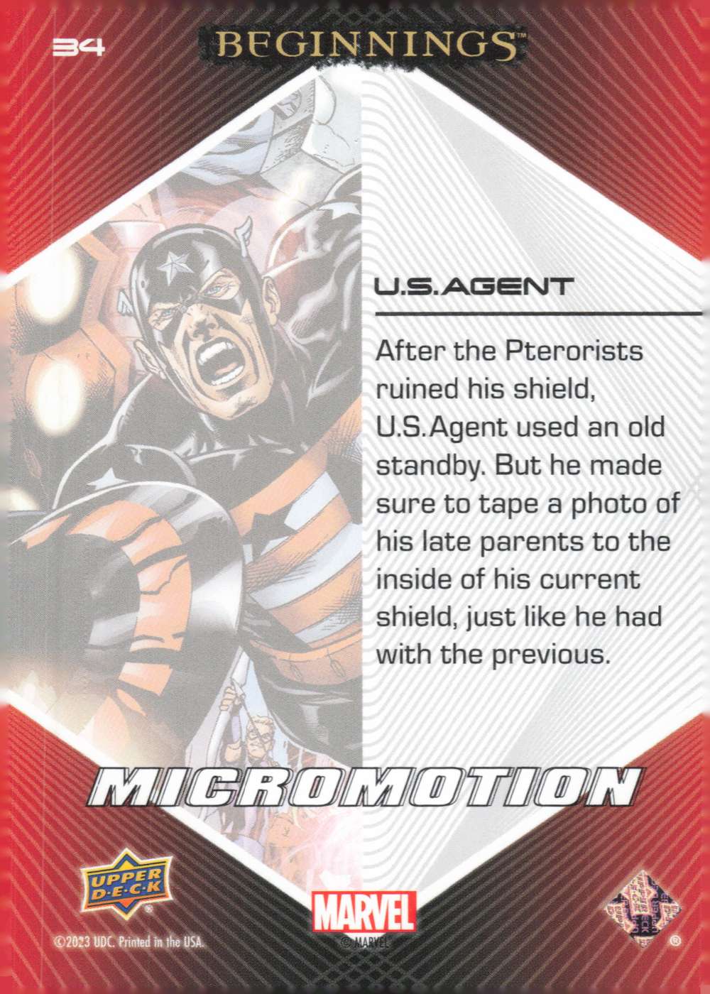 U.S. Agent back card image