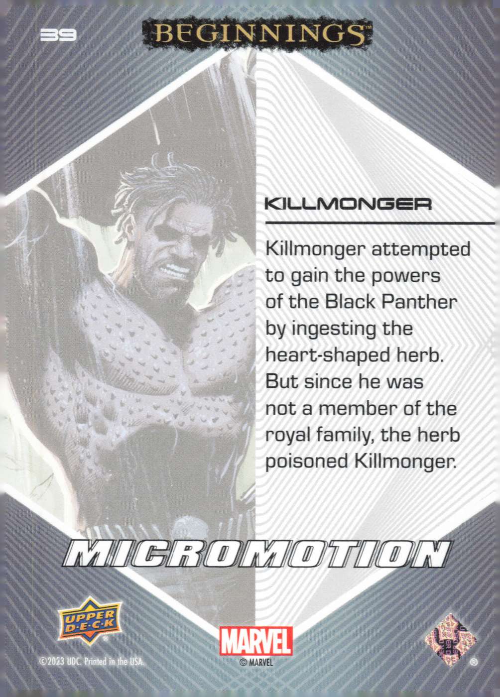 Killmonger back card image
