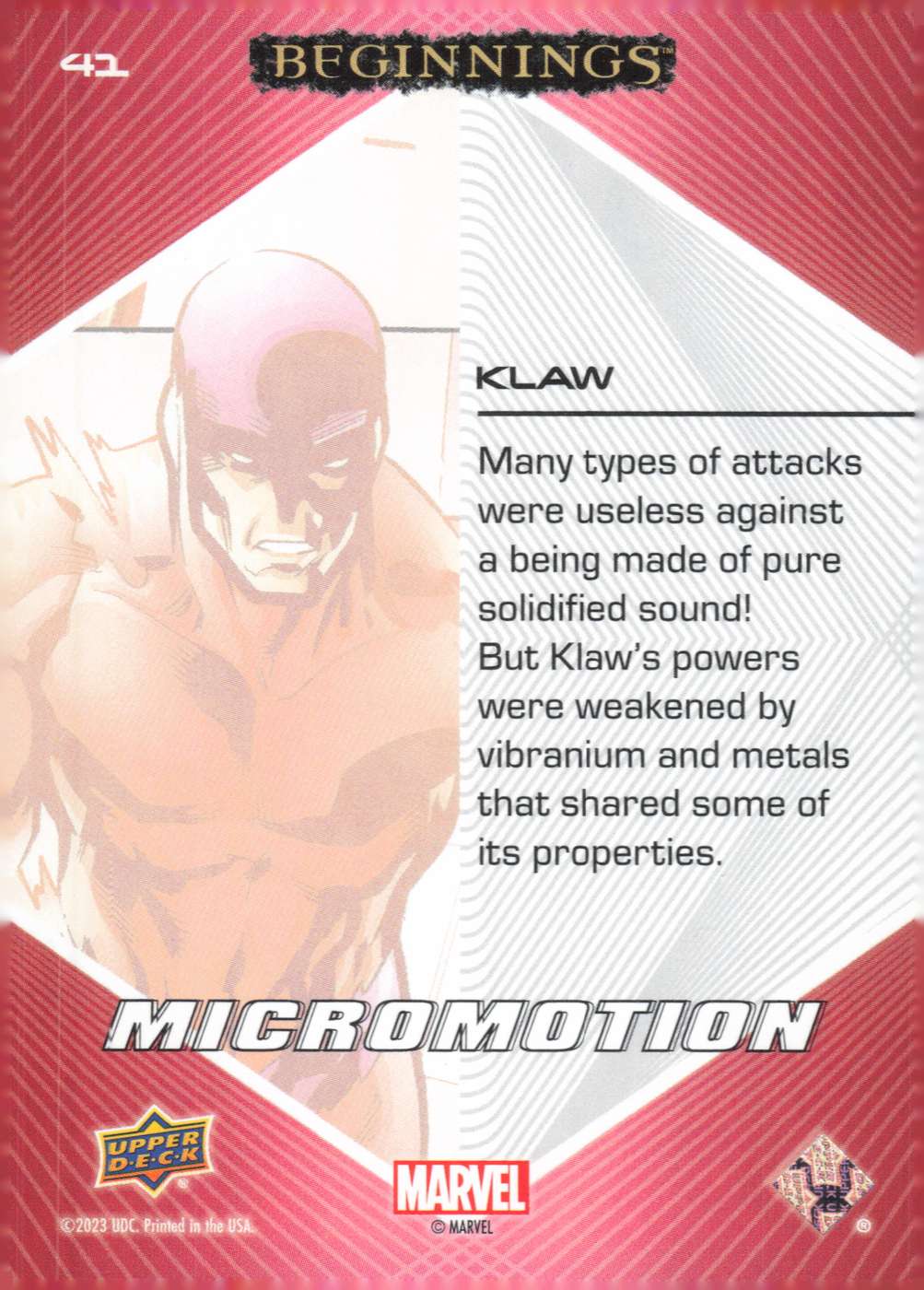 Klaw back card image