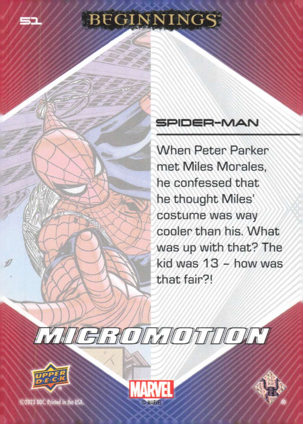 Spider-Man back card image